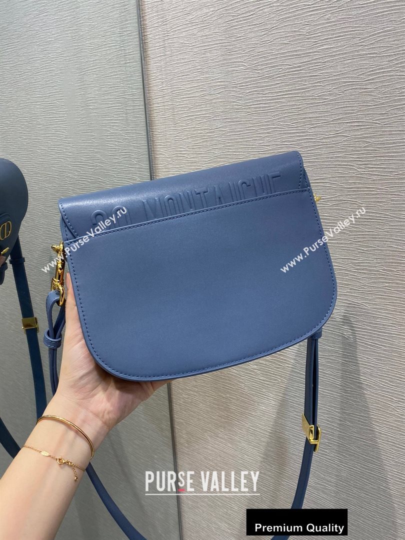 Dior Medium Bobby Bag Bag in Box Calfskin Denim Blue 2020 (vivi-20090905)