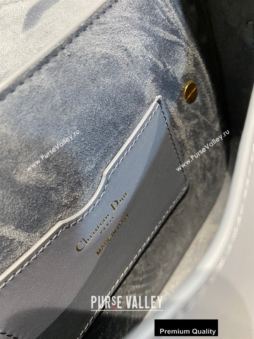 Dior Medium Bobby Bag Bag in Box Calfskin Denim Blue 2020 (vivi-20090905)