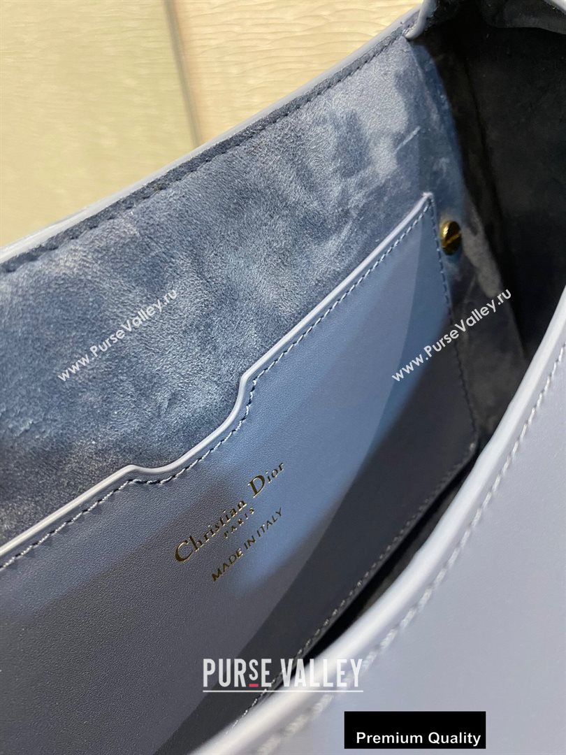 Dior Large Bobby Bag Bag in Box Calfskin Denim Blue 2020 (vivi-20090904)