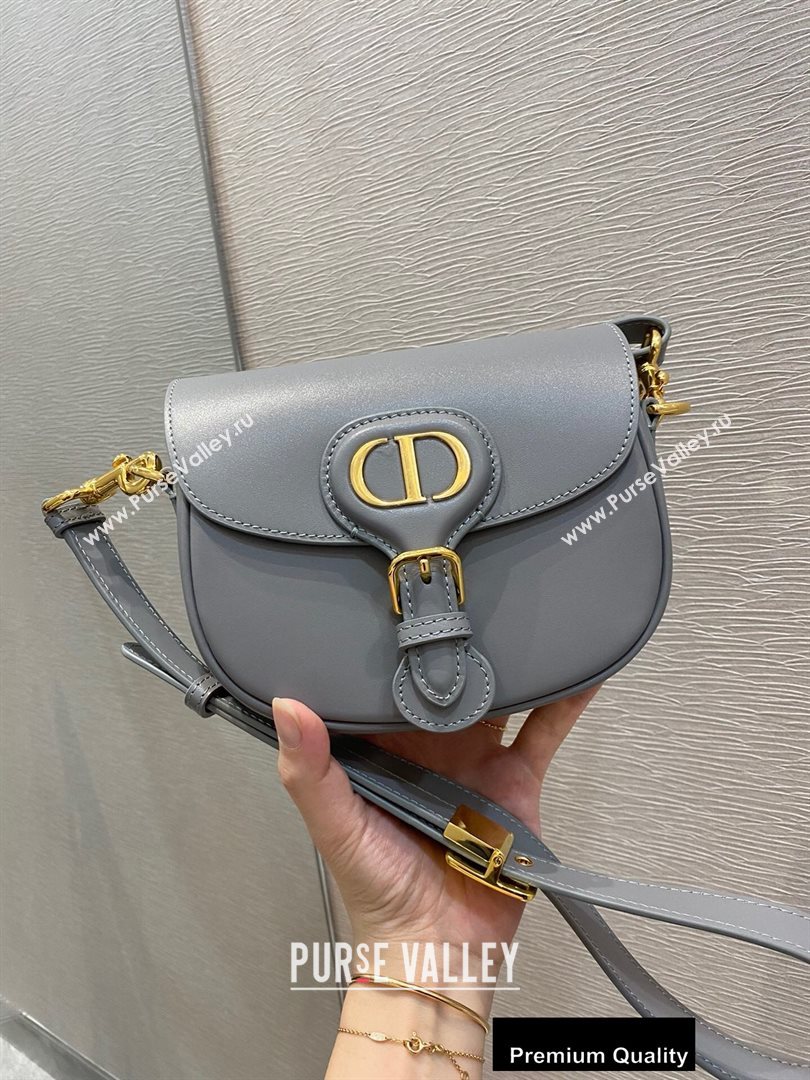 Dior Small Bobby Bag Bag in Box Calfskin Gray 2020 (vivi-20090903)