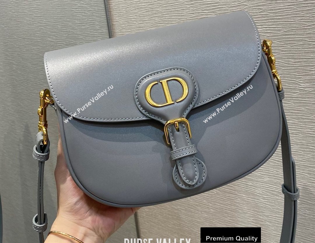 Dior Medium Bobby Bag Bag in Box Calfskin Gray 2020 (vivi-20090902)