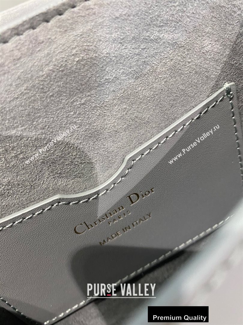 Dior Medium Bobby Bag Bag in Box Calfskin Gray 2020 (vivi-20090902)