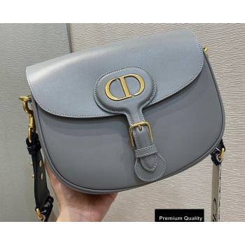 Dior Large Bobby Bag Bag in Box Calfskin Gray 2020 (vivi-20090901)