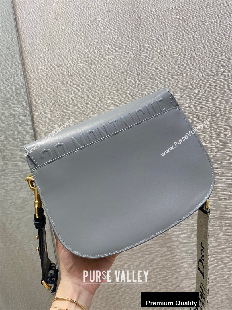 Dior Large Bobby Bag Bag in Box Calfskin Gray 2020 (vivi-20090901)