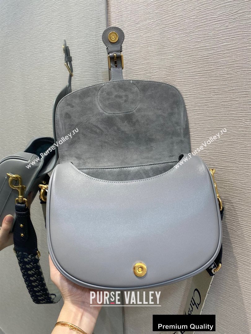 Dior Large Bobby Bag Bag in Box Calfskin Gray 2020 (vivi-20090901)