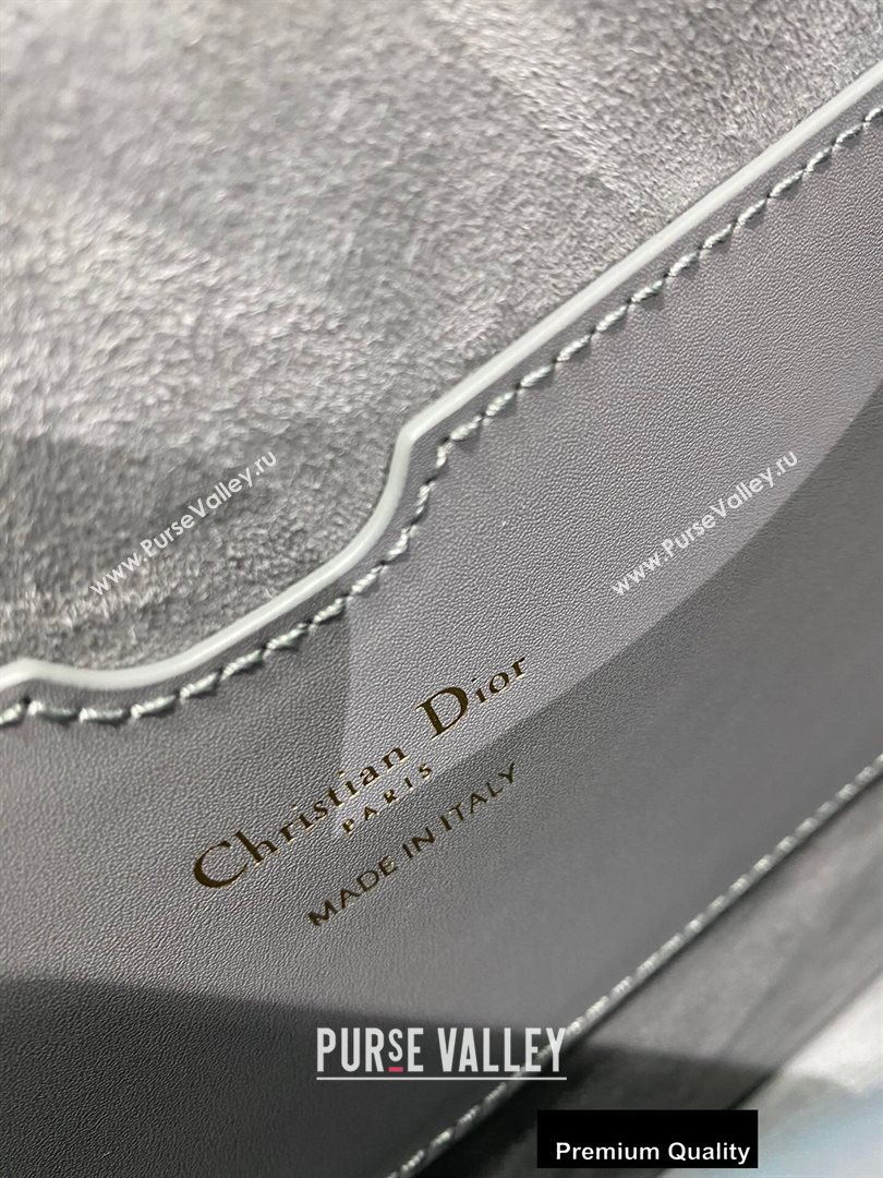 Dior Large Bobby Bag Bag in Box Calfskin Gray 2020 (vivi-20090901)