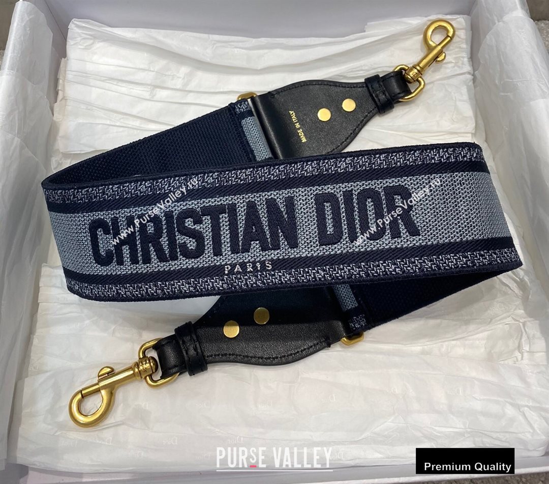 Christian Dior Embroidery Shoulder Strap Light Blue (vivi-20090926)