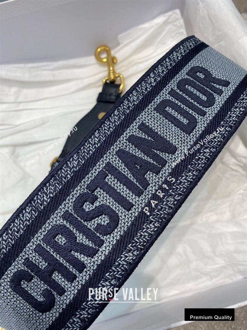 Christian Dior Embroidery Shoulder Strap Light Blue (vivi-20090926)
