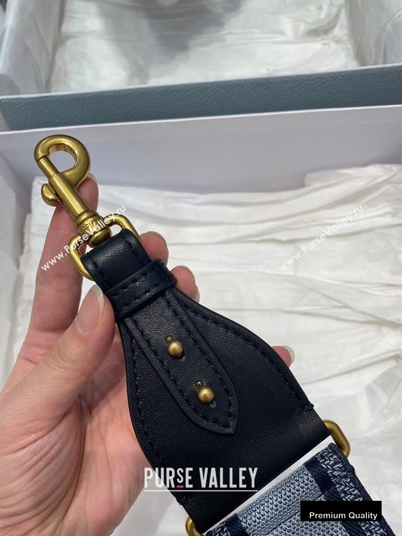 Christian Dior Embroidery Shoulder Strap Light Blue (vivi-20090926)