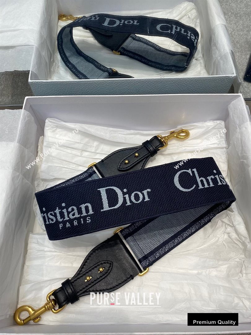 Christian Dior Embroidery Shoulder Strap Light Blue (vivi-20090926)