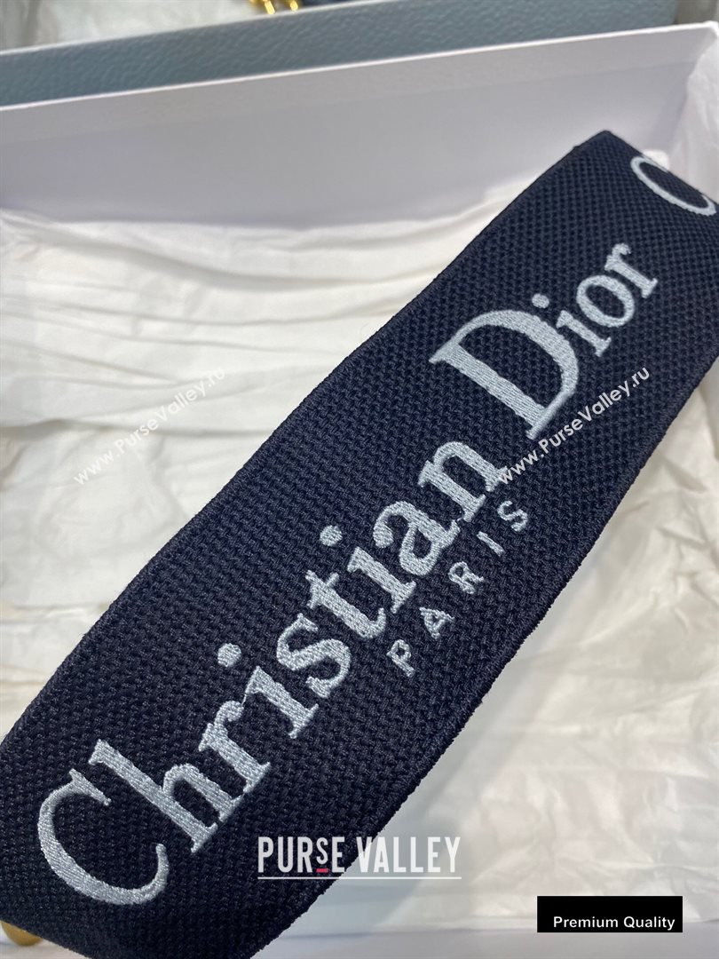 Christian Dior Embroidery Shoulder Strap Light Blue (vivi-20090926)