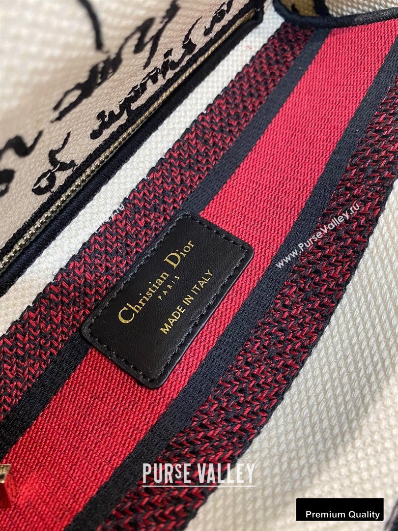 Lady Dior Medium Bag in D-Lite Latte Multicolor Dioramour Graffiti Embroidery 2020 (vivi-20090920)