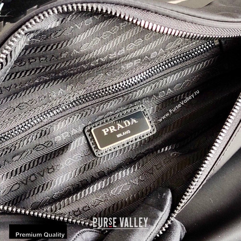 Prada Re-Nylon and Saffiano Leather Belt Bag 2VL033 Black 2020 (ziyin-20091125)
