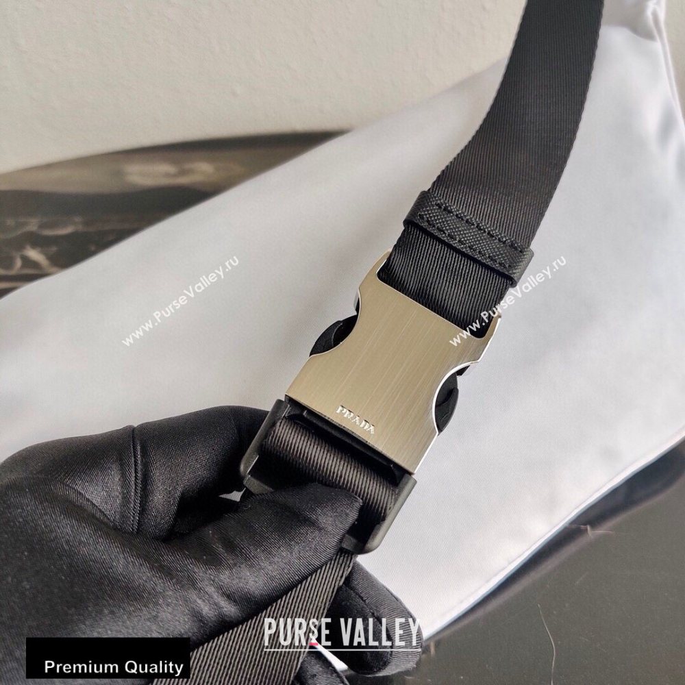 Prada Re-Nylon and Saffiano Leather Belt Bag 2VL033 White 2020 (ziyin-20091126)