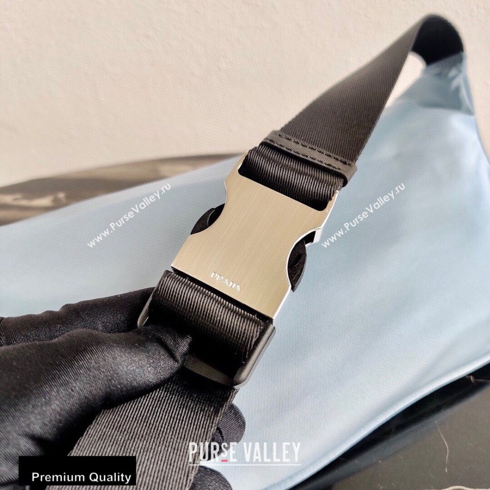 Prada Re-Nylon and Saffiano Leather Belt Bag 2VL033 Light Blue 2020 (ziyin-20091127)