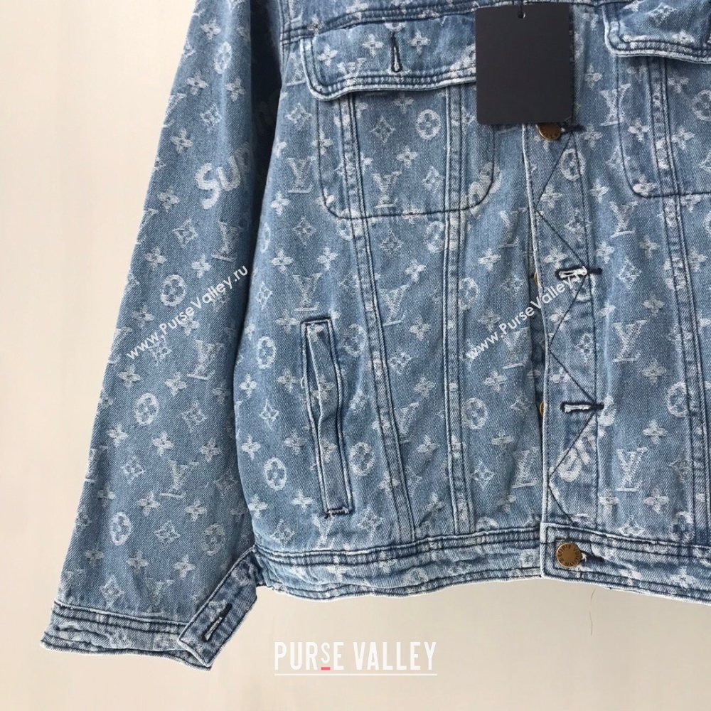 Louis Vuitton x Supreme Monogram Denim Jacket 2020 (fangfang-20091430)