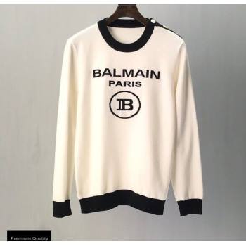 Balmain Logo Sweatshirt White 2020 (fangfang-20091572)