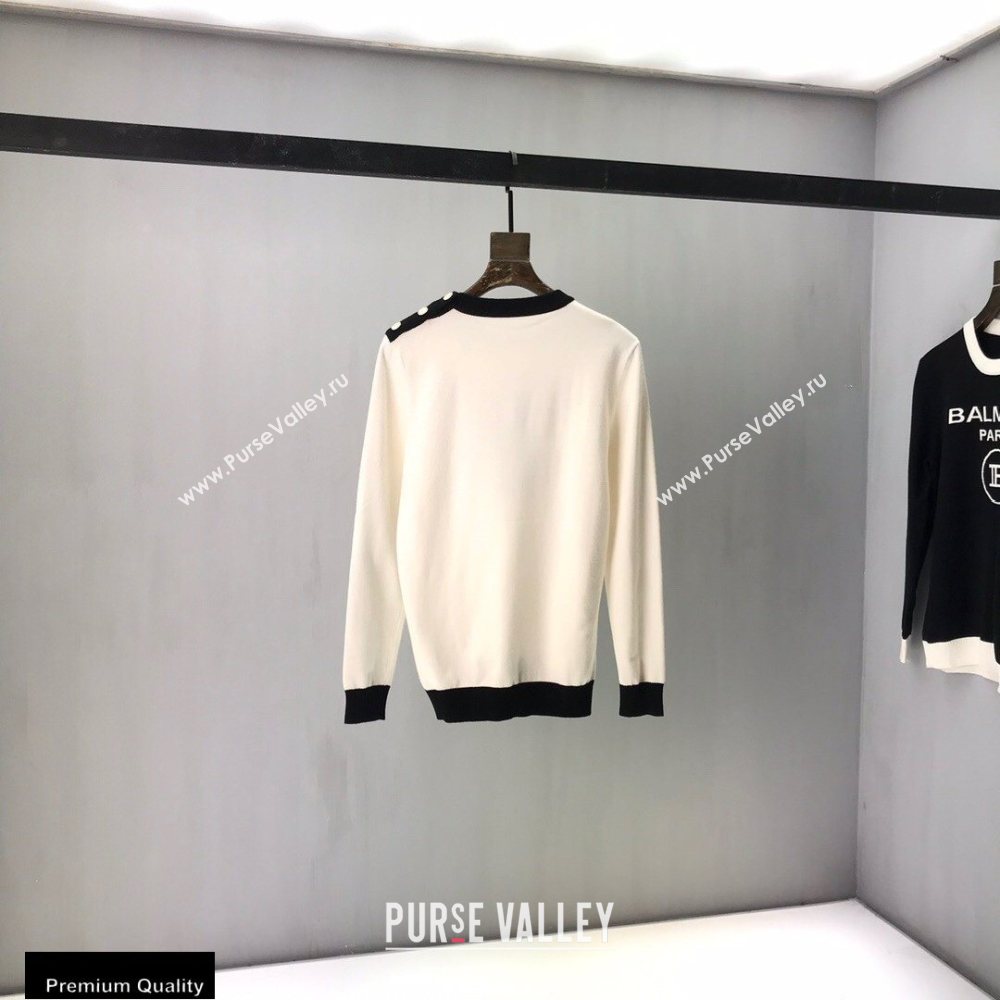 Balmain Logo Sweatshirt White 2020 (fangfang-20091572)