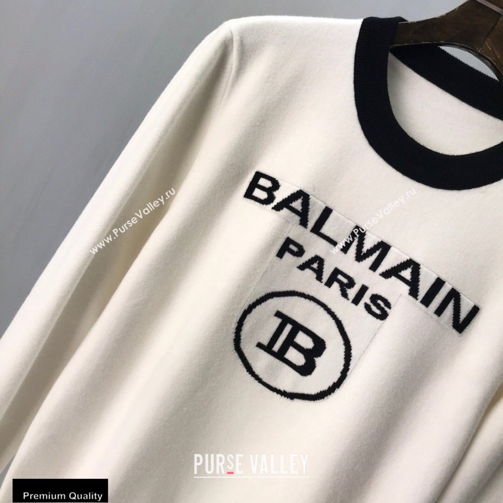 Balmain Logo Sweatshirt White 2020 (fangfang-20091572)
