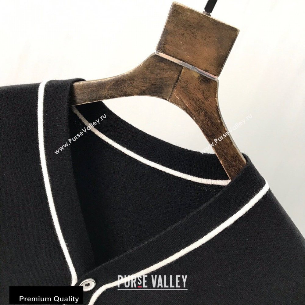 Chanel Vintage Logo Cardigan Black 2020 (fangfang-20091554)