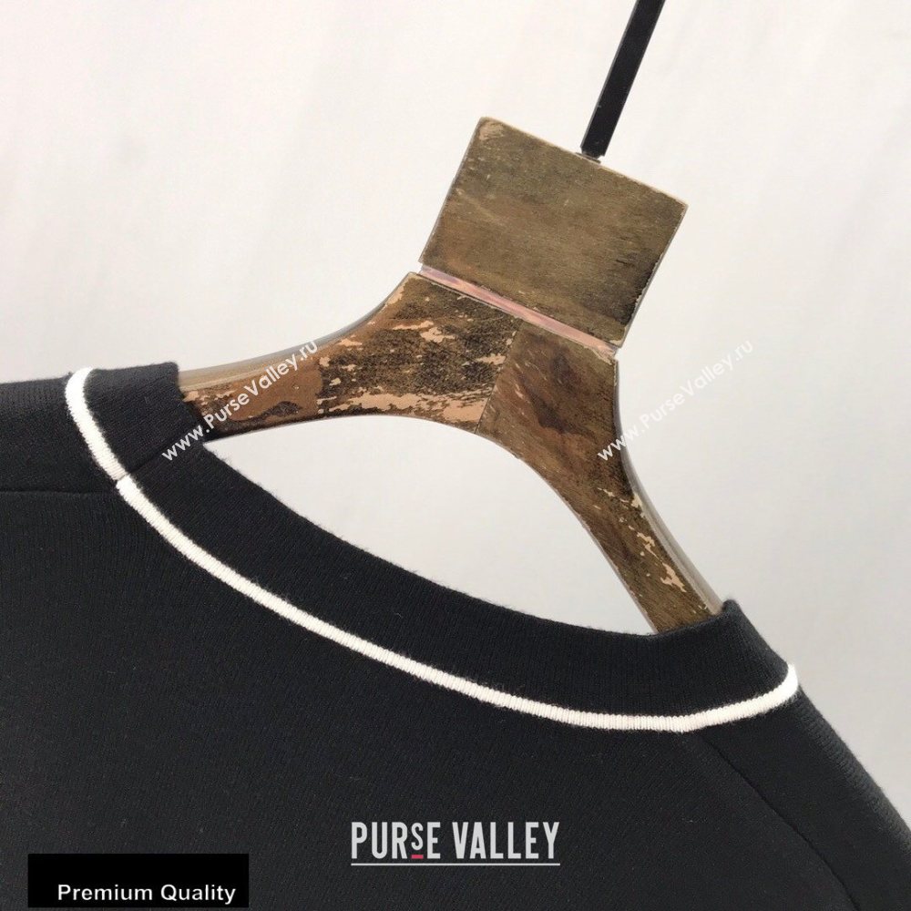 Chanel Vintage Logo Cardigan Black 2020 (fangfang-20091554)