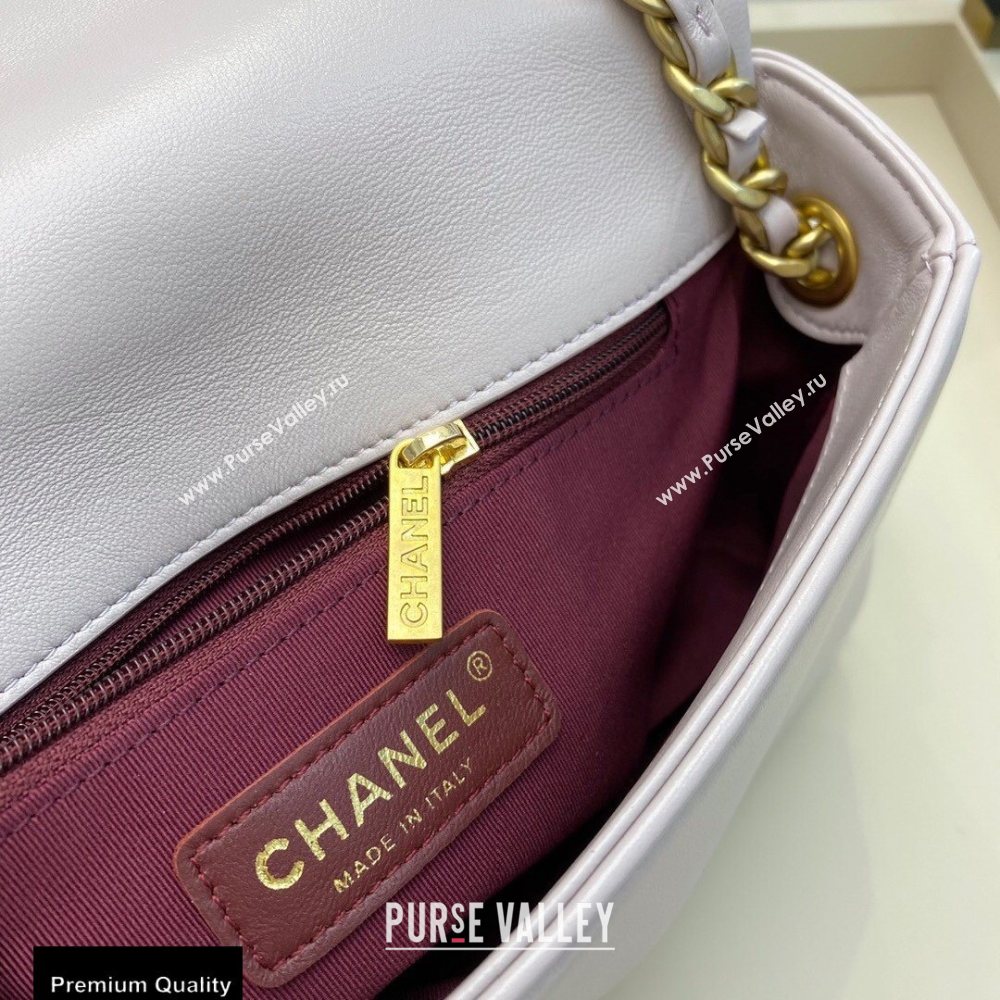 Chanel Shiny Lambskin Small Flap Bag AS1895 Pale Pink 2020 (smjd-20091739)