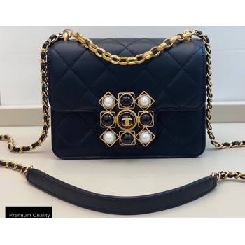 Chanel Lambskin with Onyx and Pearls Mini Flap Bag AS1889 Black 2020 (smjd-20091725)