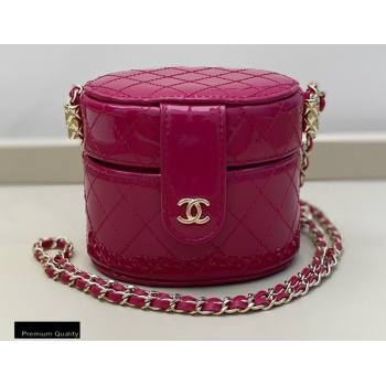 Chanel Metallic Lambskin Small Clutch with Chain Vanity Case Bag AP1573 Fuchsia 2020 (smjd-20091807)