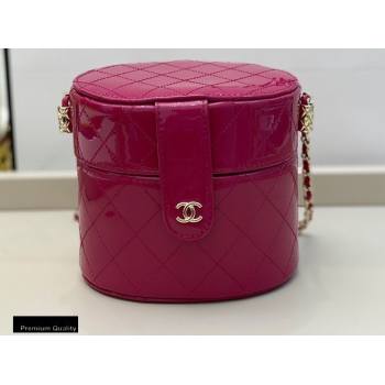 Chanel Metallic Lambskin Clutch with Chain Vanity Case Bag AP1616 Fuchsia 2020 (smjd-20091803)