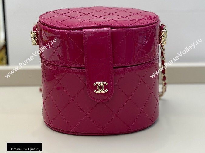 Chanel Metallic Lambskin Clutch with Chain Vanity Case Bag AP1616 Fuchsia 2020 (smjd-20091803)