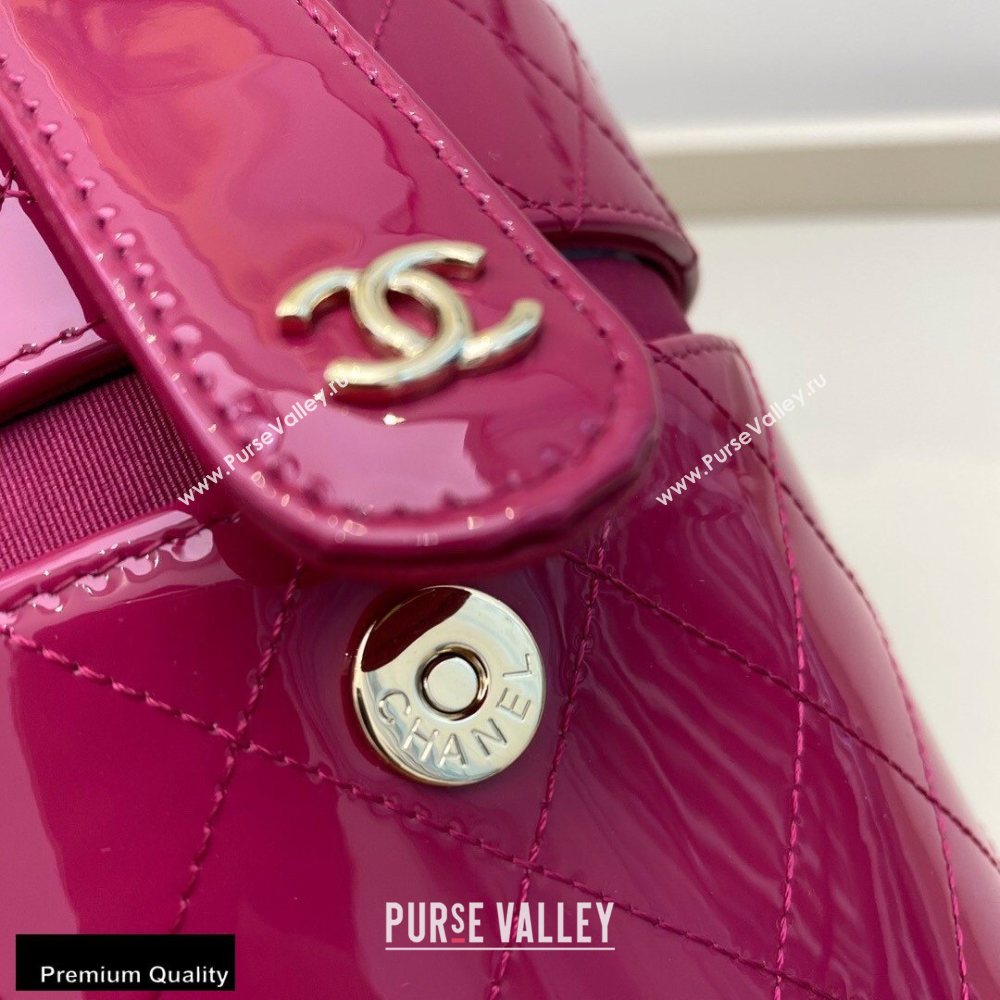 Chanel Metallic Lambskin Clutch with Chain Vanity Case Bag AP1616 Fuchsia 2020 (smjd-20091803)