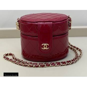 Chanel Metallic Lambskin Small Clutch with Chain Vanity Case Bag AP1573 Red 2020 (smjd-20091806)