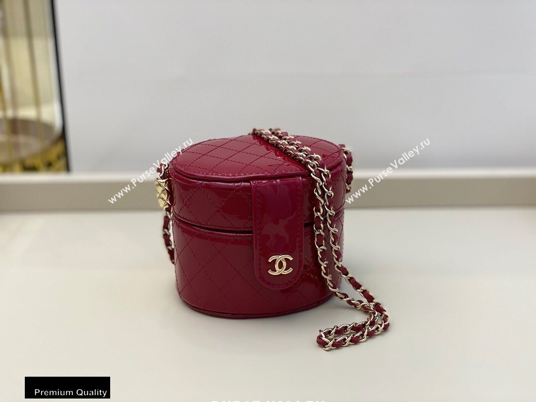 Chanel Metallic Lambskin Small Clutch with Chain Vanity Case Bag AP1573 Red 2020 (smjd-20091806)