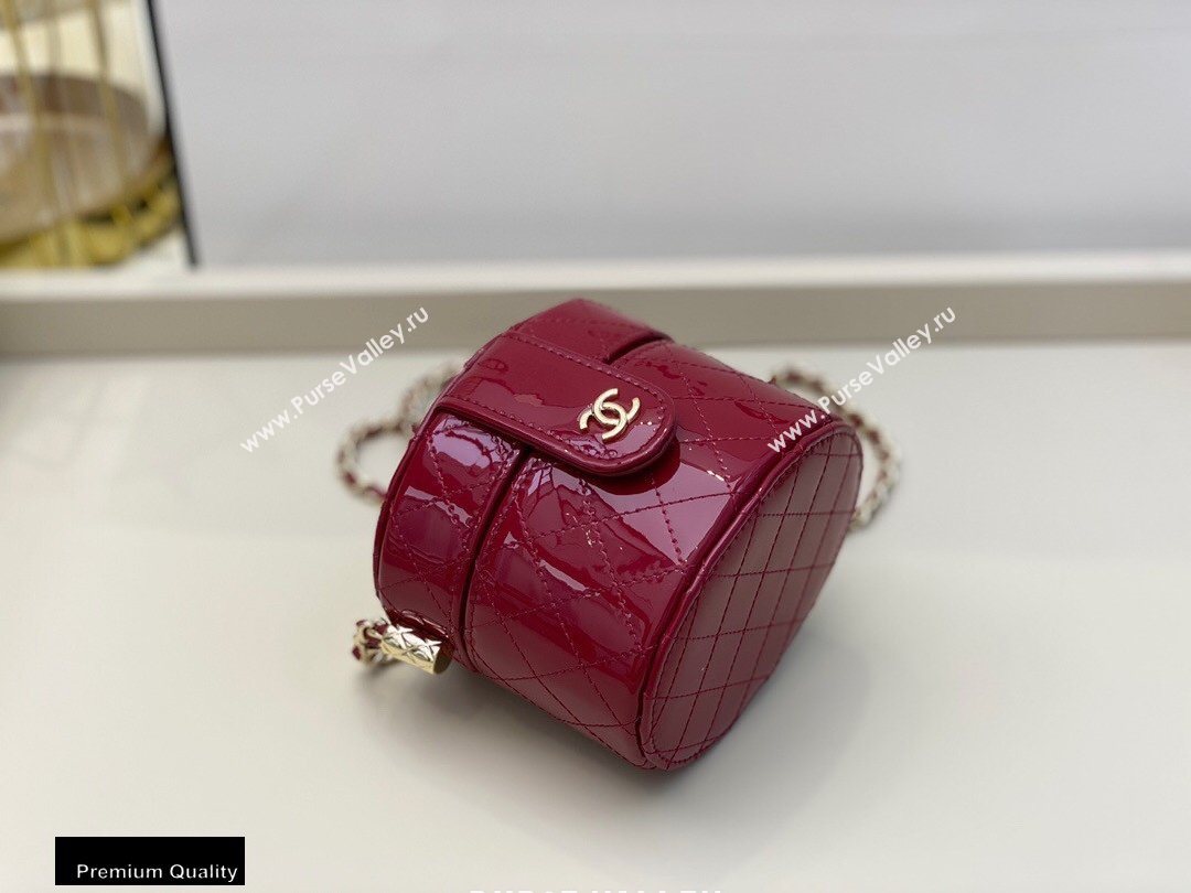 Chanel Metallic Lambskin Small Clutch with Chain Vanity Case Bag AP1573 Red 2020 (smjd-20091806)