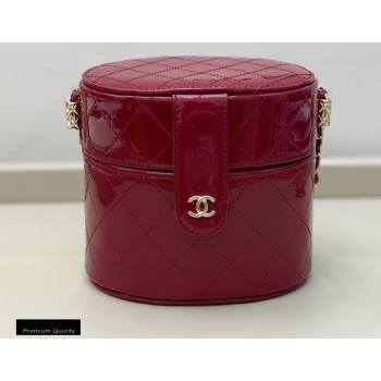 Chanel Metallic Lambskin Clutch with Chain Vanity Case Bag AP1616 Red 2020 (smjd-20091802)