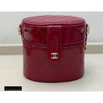 Chanel Metallic Lambskin Clutch with Chain Vanity Case Bag AP1616 Red 2020 (smjd-20091802)
