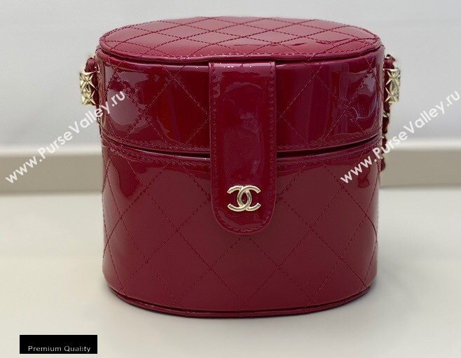 Chanel Metallic Lambskin Clutch with Chain Vanity Case Bag AP1616 Red 2020 (smjd-20091802)