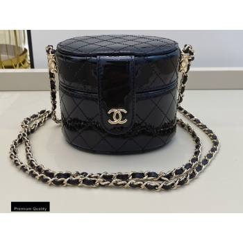 Chanel Metallic Lambskin Small Clutch with Chain Vanity Case Bag AP1573 Black 2020 (smjd-20091805)