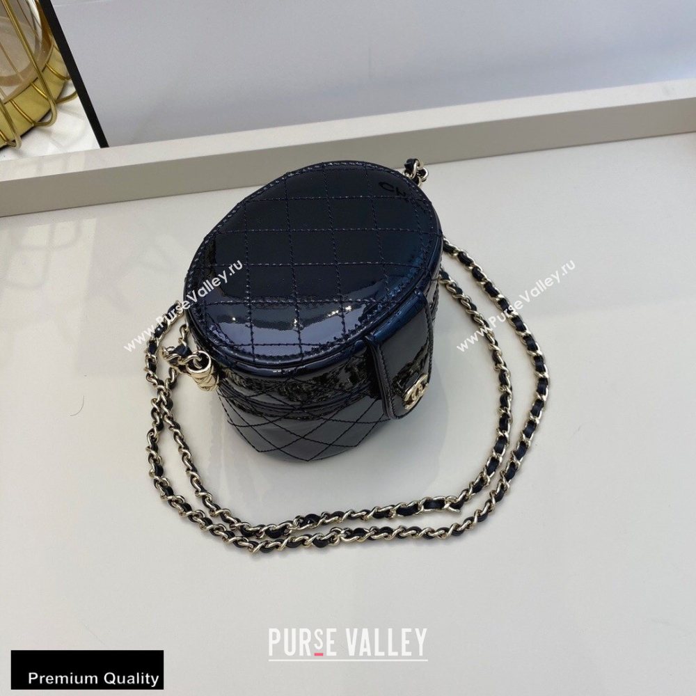 Chanel Metallic Lambskin Small Clutch with Chain Vanity Case Bag AP1573 Black 2020 (smjd-20091805)