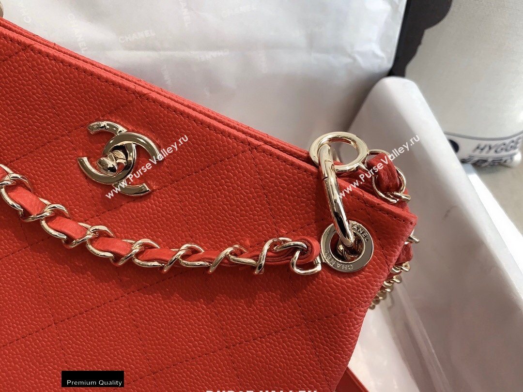 Chanel Caviar Leather Drawstring Bucket Bag Red 2020 (smjd-20091709)