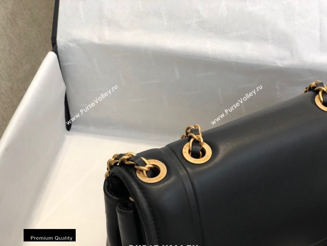 Chanel Lambskin Nude Flap Bag AS1178 Black 2020 (smjd-200918222)