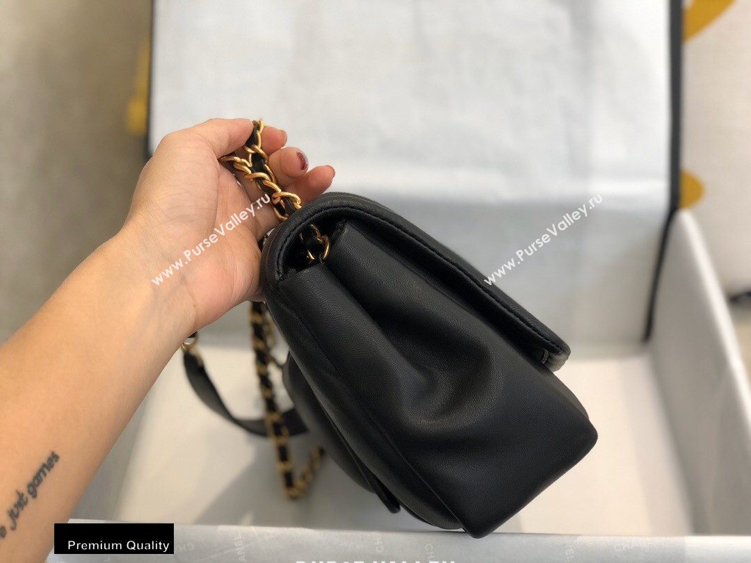 Chanel Lambskin Nude Flap Bag AS1178 Black 2020 (smjd-200918222)