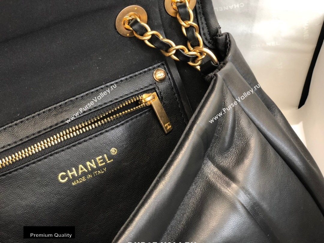 Chanel Lambskin Nude Flap Bag AS1178 Black 2020 (smjd-200918222)