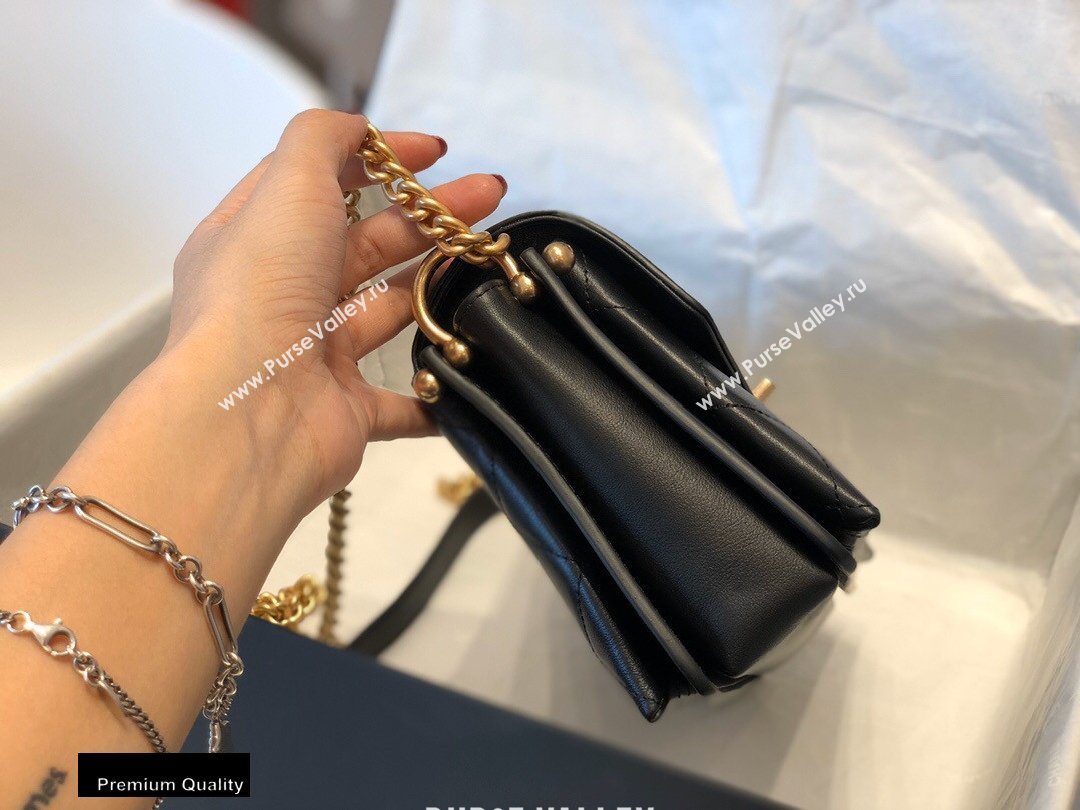 Chanel Lambskin Quilted Flap Bag Black/Gold 2020 (smjd-20091827)
