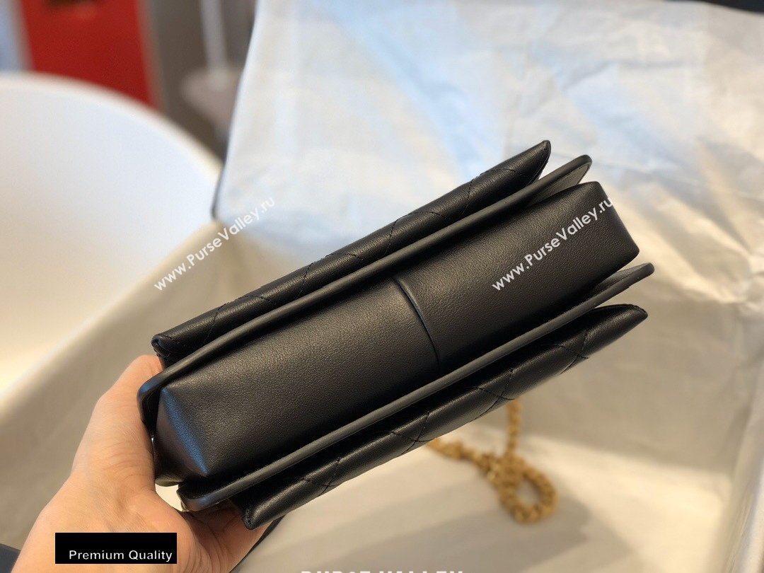 Chanel Lambskin Quilted Flap Bag Black/Gold 2020 (smjd-20091827)