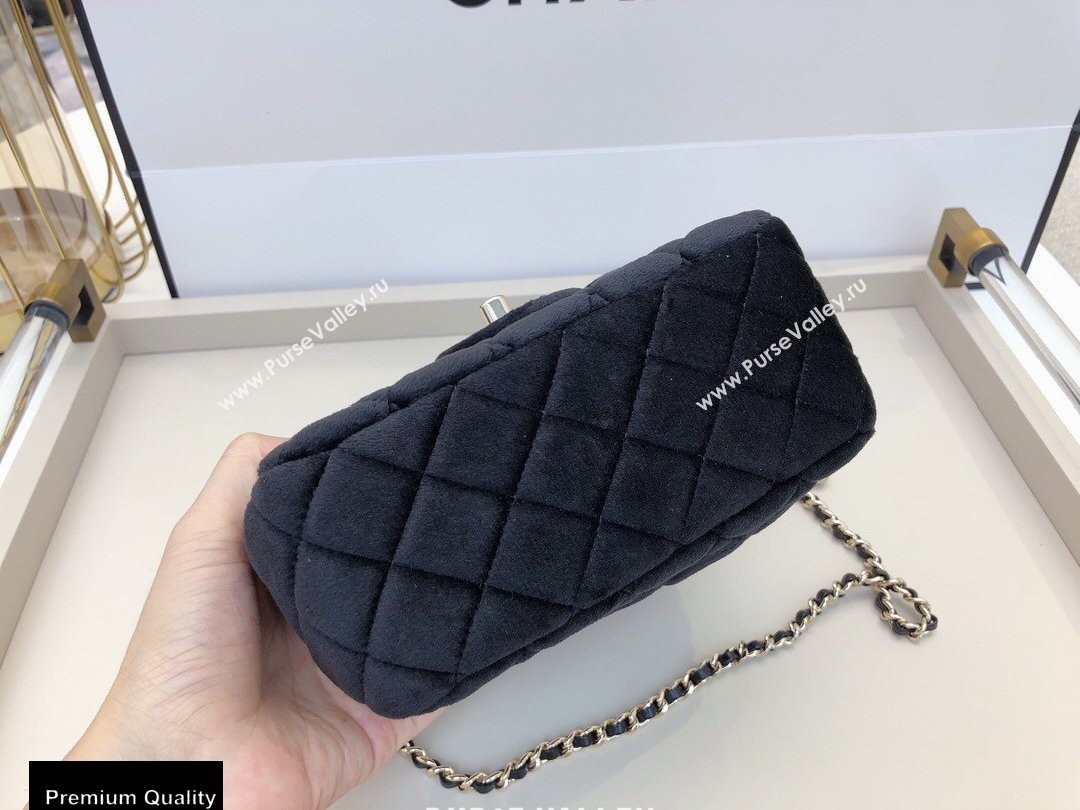 Chanel Velvet Strass Pearl Crush Mini Flap Bag AS1786 Black 2020 (smjd-20091722)