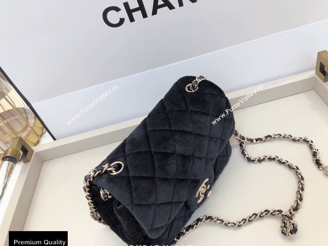 Chanel Velvet Strass Pearl Crush Mini Flap Bag AS1786 Black 2020 (smjd-20091722)