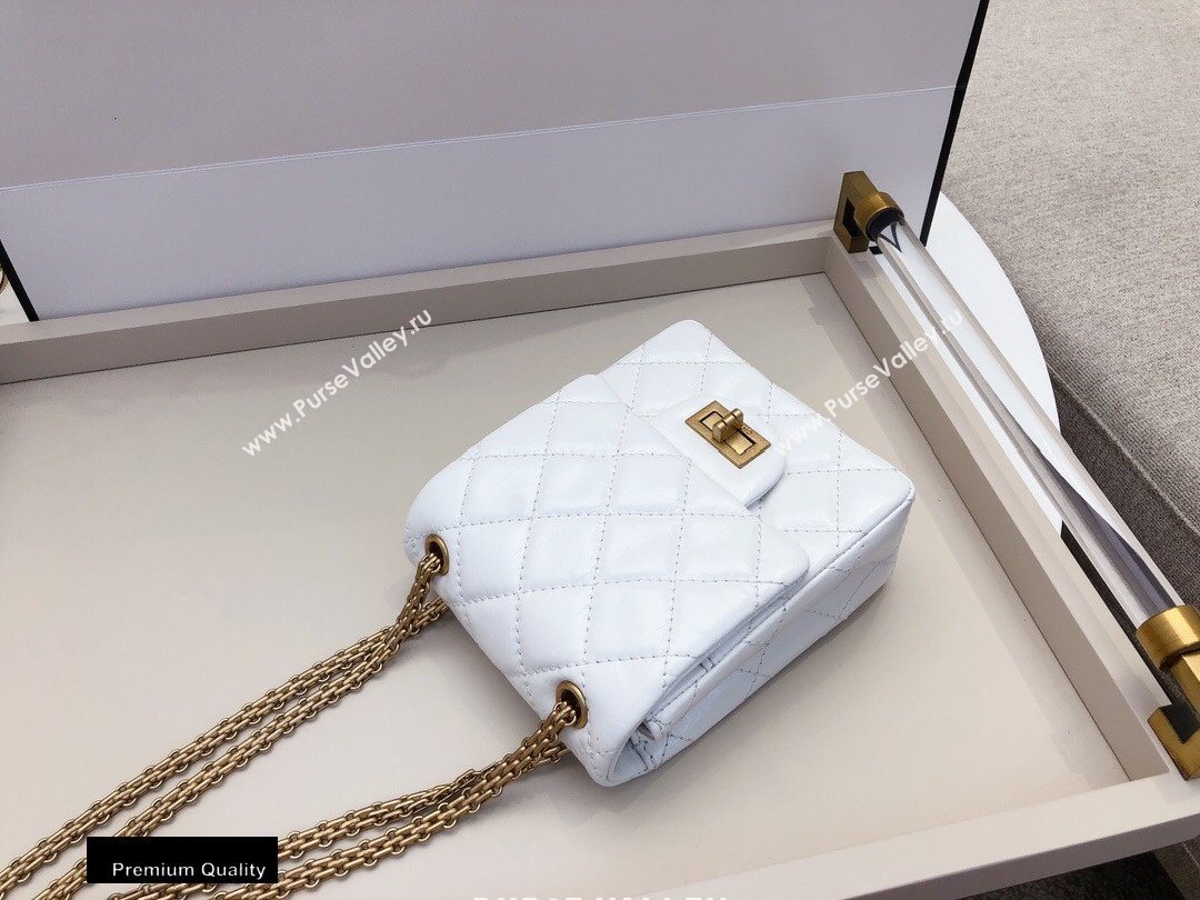 Chanel Calfskin 2.55 Reissue Phone Bag AS1326 White 2020 (smjd-20091831)