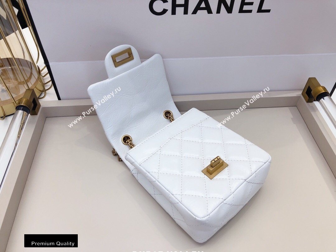 Chanel Calfskin 2.55 Reissue Phone Bag AS1326 White 2020 (smjd-20091831)