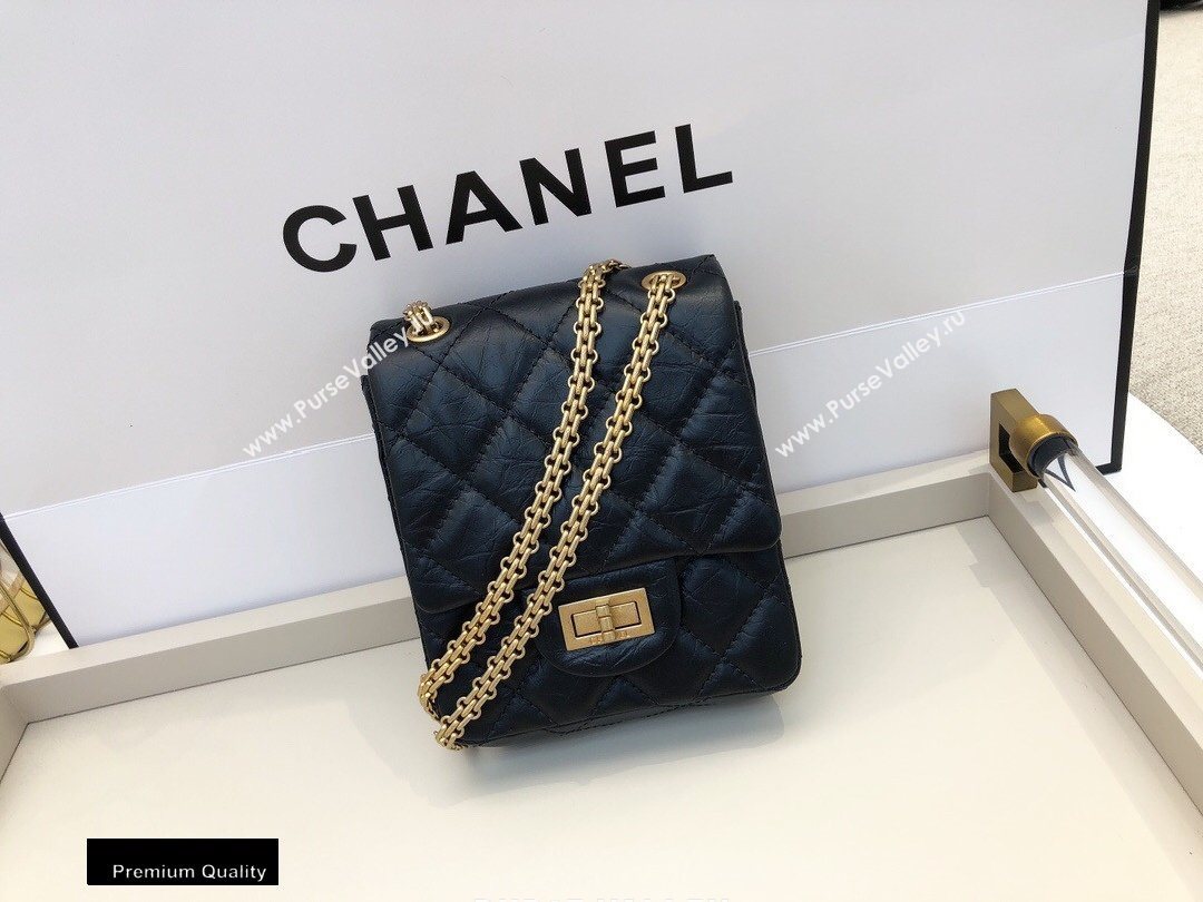 Chanel Calfskin 2.55 Reissue Phone Bag AS1326 Black 2020 (smjd-20091830)